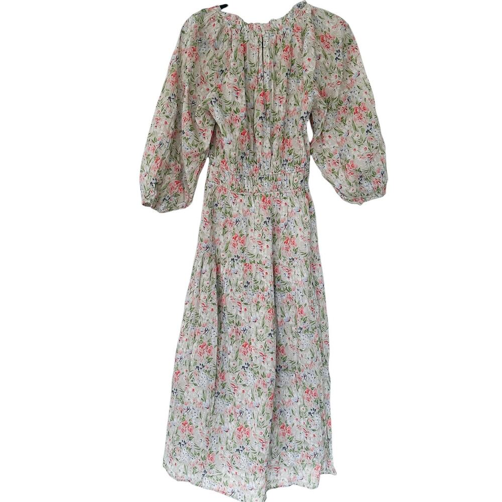The Great Moonstone Ivory Floral Long Sleeve Boho Midi Dress Size 4 Cottagecore - Picture 5 of 11